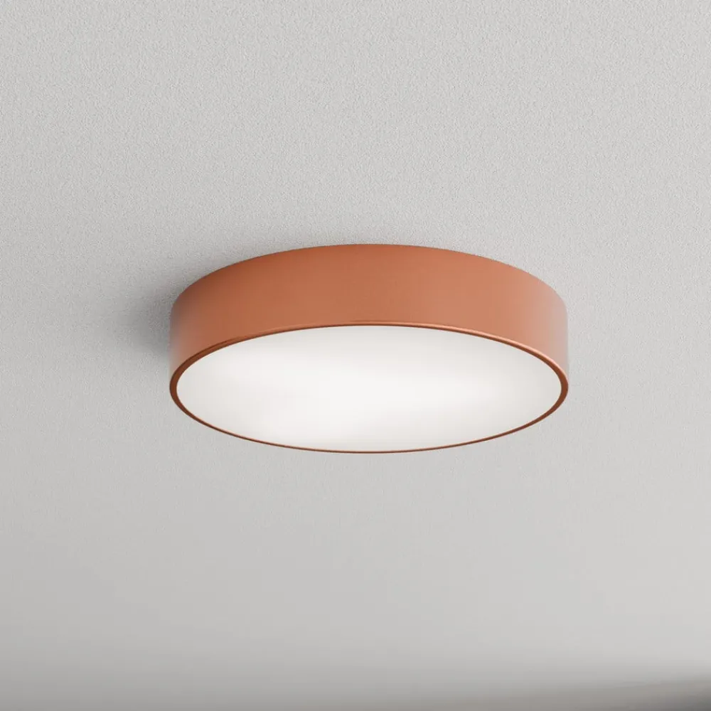 Loftlamper ^ TEMAR LIGHTING Loftlampe Cleo 400, kobber, sensor, IP54, Ø 40 cm, metal