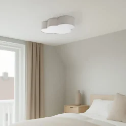 TK Lighting Loftlamper > Loftlampe Cloud, beige, 63 cm lang, tekstil, sky, E27