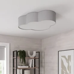 TK Lighting Loftlamper > Loftlampe Cloud i tekstil, længde 62 cm, grå