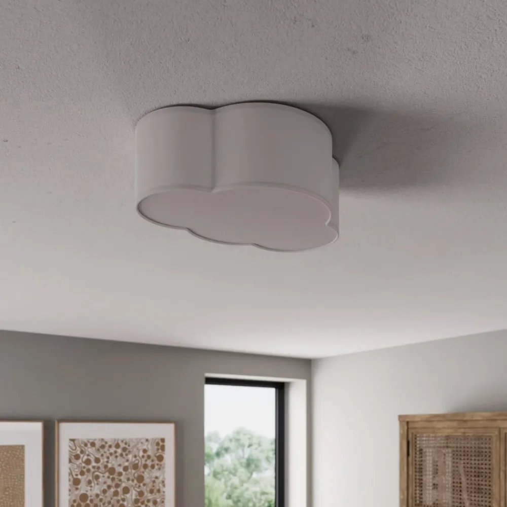 TK Lighting Gang|Loftlamper > Loftlampe Cloud i tekstil, længde 41 cm, grå