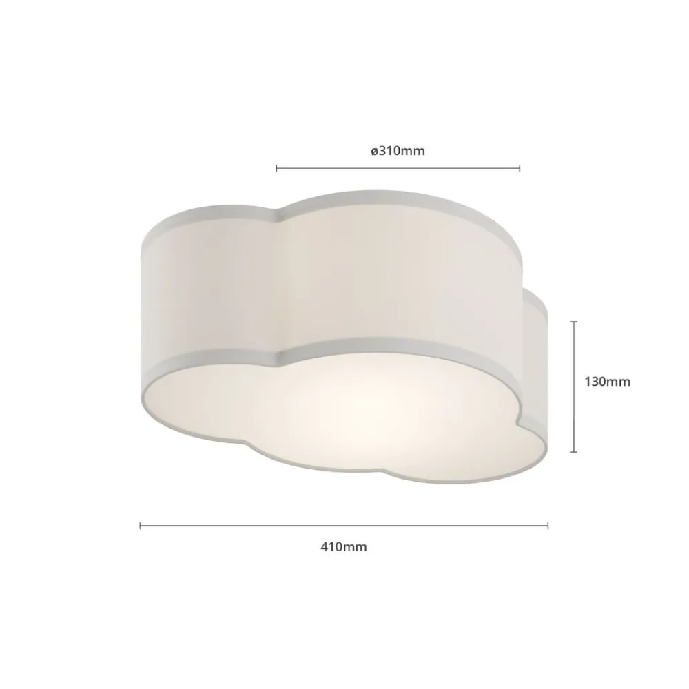 TK Lighting Gang|Loftlamper > Loftlampe Cloud i tekstil, længde 41 cm, grå