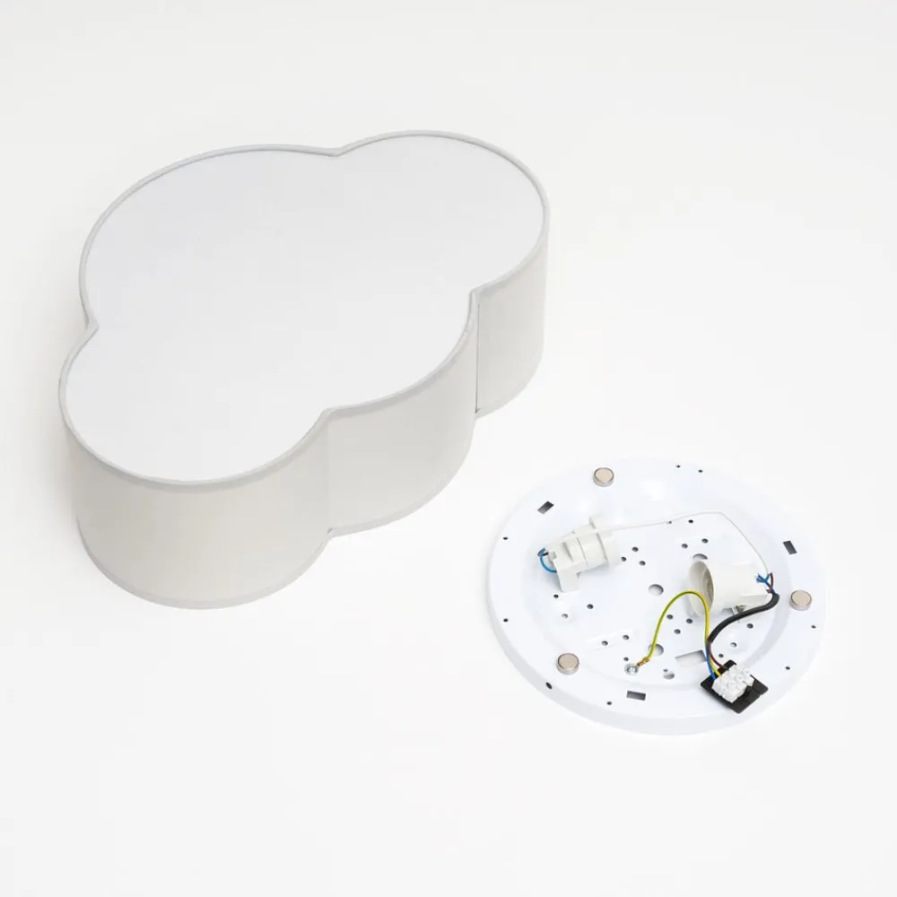 TK Lighting Gang|Loftlamper > Loftlampe Cloud i tekstil, længde 41 cm, grå