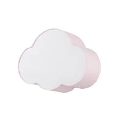 TK Lighting Loftlamper > Loftlampe Cloud, lyserød, 43 cm lang, tekstil, sky, E27
