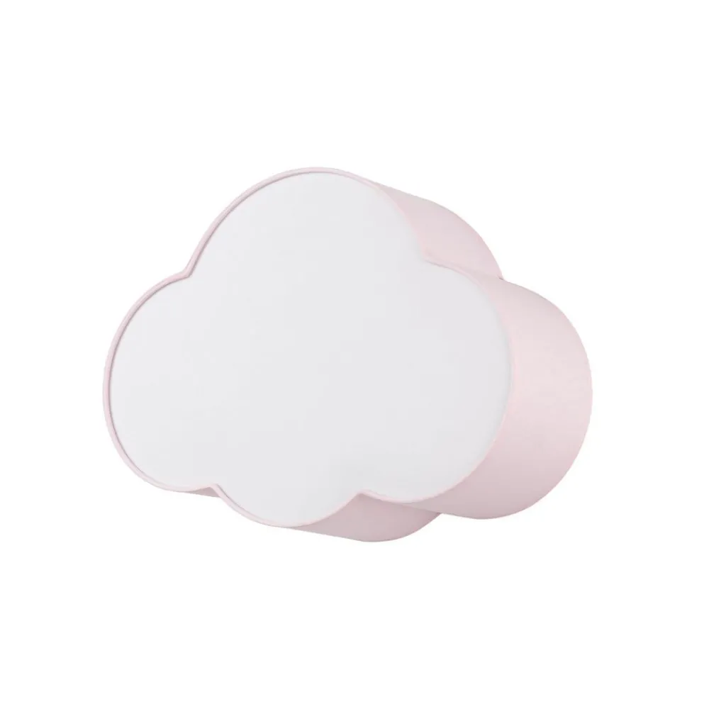 TK Lighting Loftlamper > Loftlampe Cloud, lyserød, 43 cm lang, tekstil, sky, E27