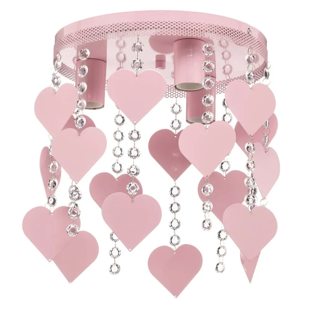 Eko-Light Loftlamper > Loftlampe Corazon i pink med hjerter
