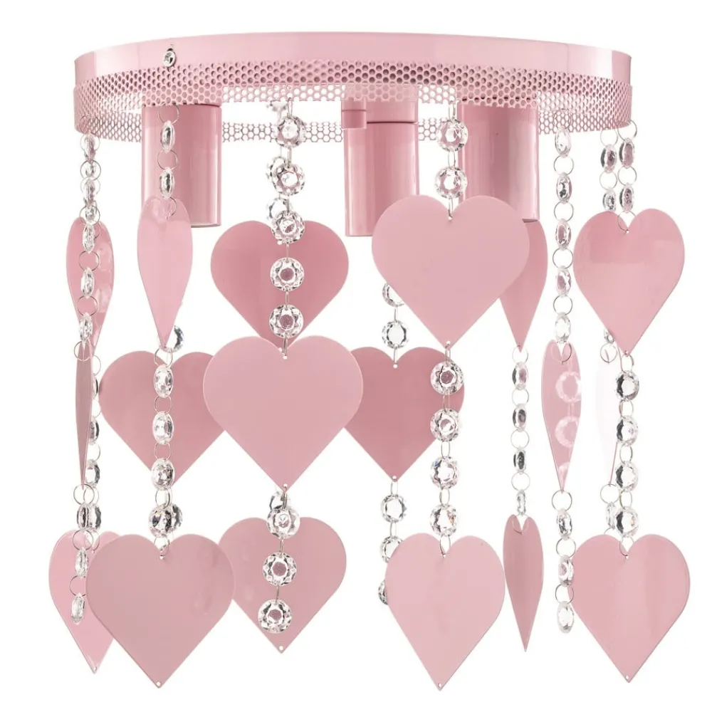 Eko-Light Loftlamper > Loftlampe Corazon i pink med hjerter