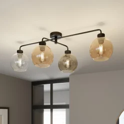 TK Lighting Gang|Loftlamper > Loftlampe Cubus med 4 lyskilder klar/rav/grå