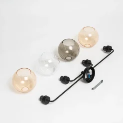 TK Lighting Gang|Loftlamper > Loftlampe Cubus med 4 lyskilder klar/rav/grå