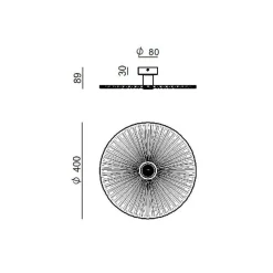 Loftlamper ^ Linea Light Loftlampe Doge_S, sort, metal, Ø 39 cm, E27