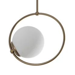 Gang|Loftlamper ^ Opviq Loftlampe Dolunay, Ø 26 cm, guldfarvet, glas, E27