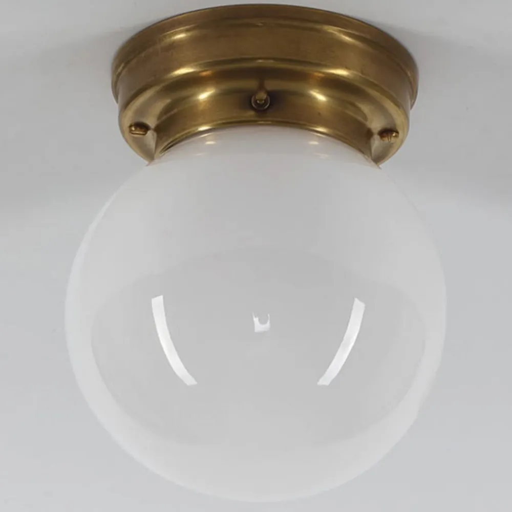 Berliner Messinglampen Loftlamper|Loftlamper > Loftlampe D99-115 op B med opalfarvet glasskærm