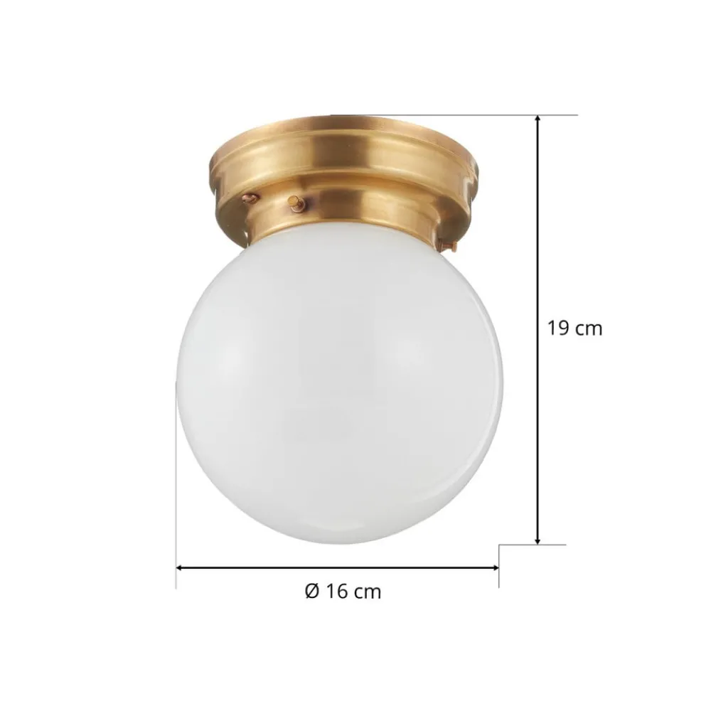 Berliner Messinglampen Loftlamper|Loftlamper > Loftlampe D99-115 op B med opalfarvet glasskærm