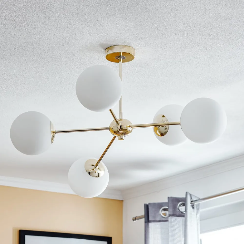 Euluna Loftlamper|Loftlamper > Loftlampe Dori, 5 lyskilder, guld