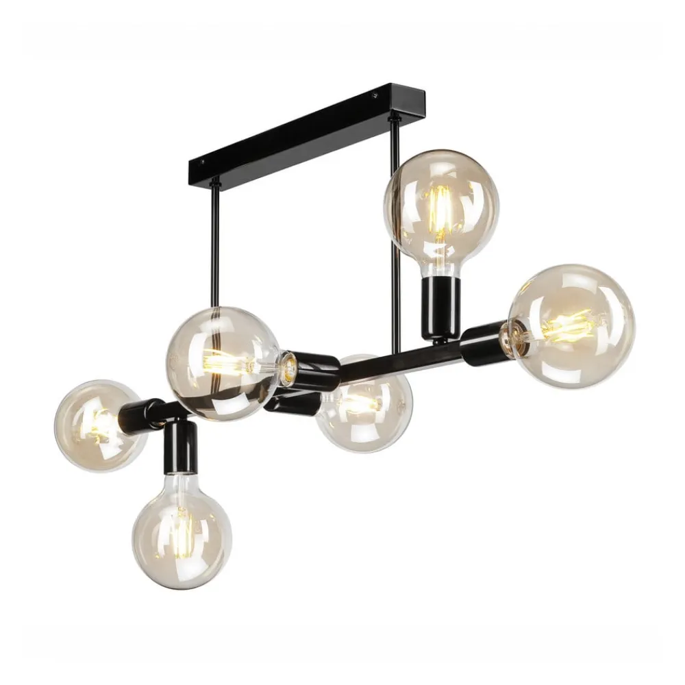 Lamkur Loftlamper > Loftlampe Eliza, 6 lyskilder, sort