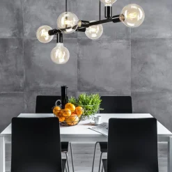 Lamkur Loftlamper > Loftlampe Eliza, 6 lyskilder, sort