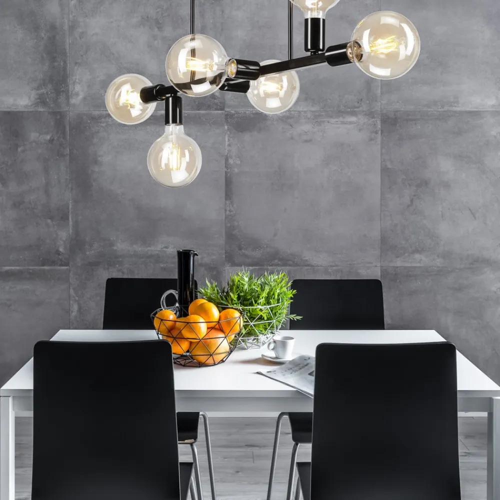 Lamkur Loftlamper > Loftlampe Eliza, 6 lyskilder, sort