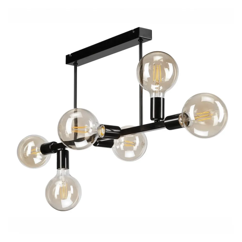 Lamkur Loftlamper > Loftlampe Eliza, 6 lyskilder, sort