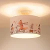 Duolla Loftlamper|Loftlamper > Loftlampe Ferdi Kids, tekstil, hvid, farvet