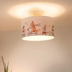 Duolla Loftlamper|Loftlamper > Loftlampe Ferdi Kids, tekstil, hvid, farvet