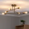 Opviq Loftlamper|Loftlamper > Loftlampe Flower 176, 6 lyskilder, guld antik