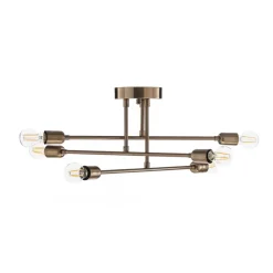 Opviq Loftlamper|Loftlamper > Loftlampe Flower 176, 6 lyskilder, guld antik