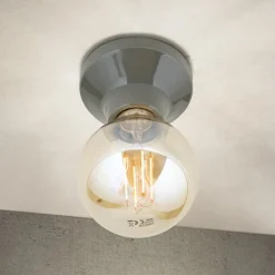 ORION Loftlamper > Loftlampe Frost, grå, keramik, E27