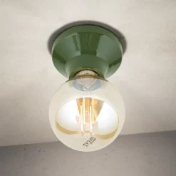 ORION Loftlamper|Loftlamper > Loftlampe Frost, grøn, keramik, E27