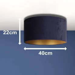 Duolla Loftlamper > Loftlampe Golden Roller Ø 40 cm mørkeblå/guld