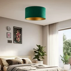 Duolla Loftlamper > Loftlampe Golden Roller Ø 60 cm mørkegrøn/guld