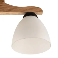 Lamkur Loftlamper > Loftlampe Haro, eg/hvid 3 lyskilder