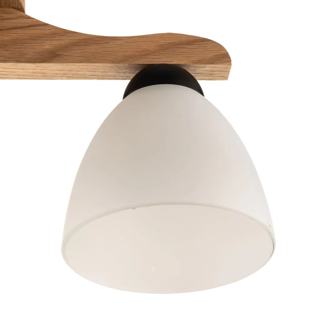 Lamkur Loftlamper > Loftlampe Haro, eg/hvid 3 lyskilder