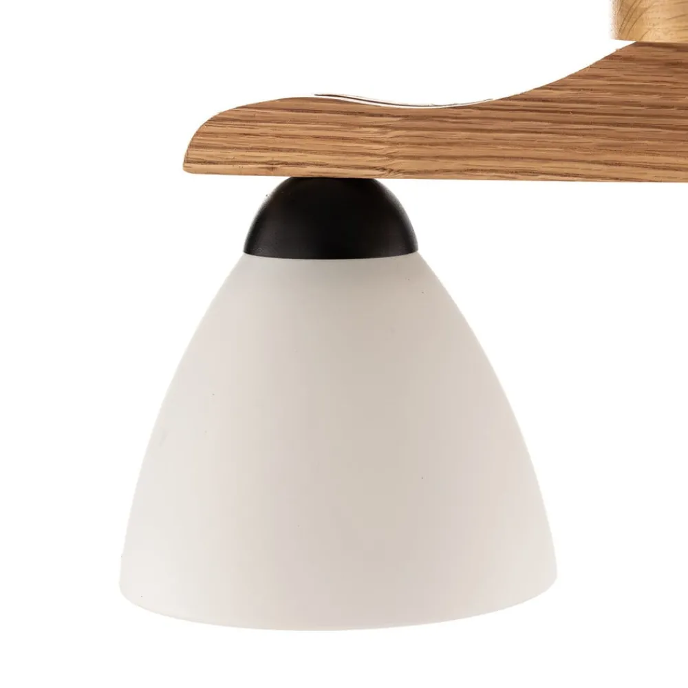 Lamkur Loftlamper > Loftlampe Haro, eg/hvid 3 lyskilder
