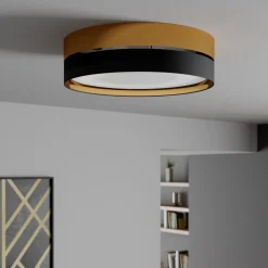 TK Lighting Gang|Loftlamper > Loftlampe Hilton, sort/guld, Ø 60 cm