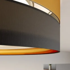 TK Lighting Gang|Loftlamper > Loftlampe Hilton, sort/guld, Ø 60 cm