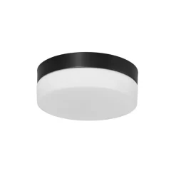 Loftlamper ^ Steinhauer Loftlampe Ikaro sort, Ø 18 cm, metal, plast