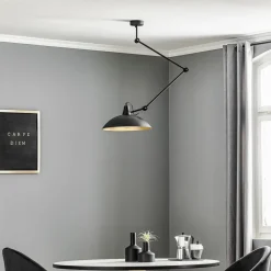 ALDEX Loftlamper|Pendellamper > Loftlampe 808 justerbar 1 lyskilde sort/guld
