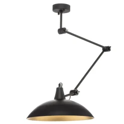 ALDEX Loftlamper|Pendellamper > Loftlampe 808 justerbar 1 lyskilde sort/guld