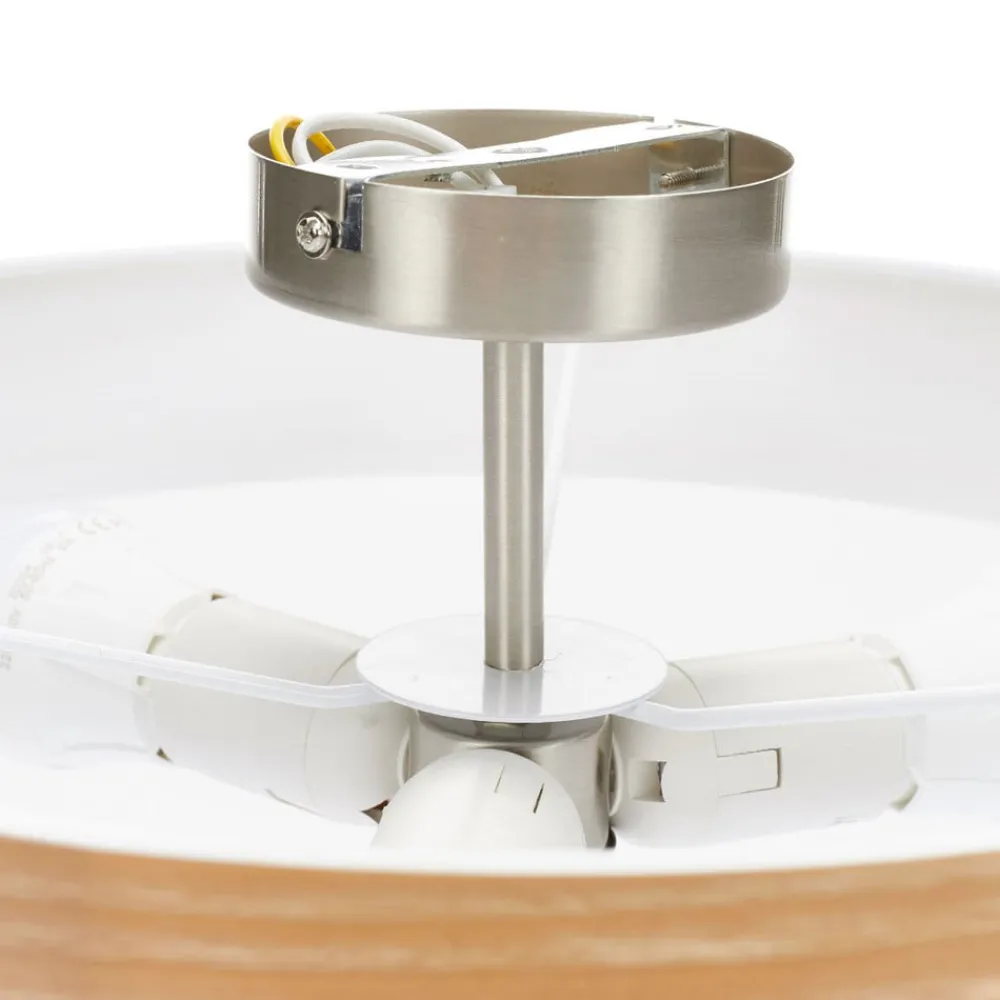 Globo Loftlamper > Loftlampe Libba med afstand i cremefarvet træ