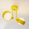 Gang|Loftlamper ^ Argon Loftlampe Mado i stål, gul, 2 lyskilder