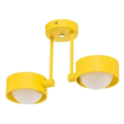 Gang|Loftlamper ^ Argon Loftlampe Mado i stål, gul, 2 lyskilder
