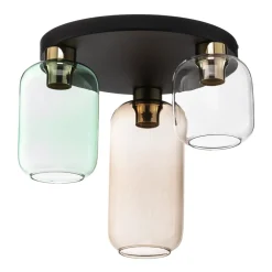 Loftlamper ^ TK Lighting Loftlampe Marco Green, 3 lyskilder klar/grøn/brun