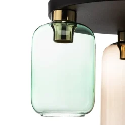 Loftlamper ^ TK Lighting Loftlampe Marco Green, 3 lyskilder klar/grøn/brun