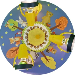 Niermann Standby Loftlamper > Loftlampe med sjove skovdyr, 3 lyskilder