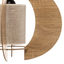 SIGMA Loftlamper > Loftlampe Modern C M med trælameller Ø 50 cm