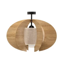 SIGMA Loftlamper > Loftlampe Modern C M med trælameller Ø 50 cm