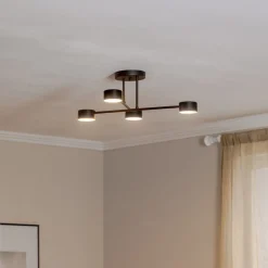Loftlamper|Loftlamper ^ EMIBIG LIGHTING Loftlampe Modus 4, stål, 4 lyskilder, GX53, sort