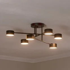 EMIBIG LIGHTING Gang|Loftlamper > Loftlampe Modus 6, stål, 6 lyskilder, GX53, sort