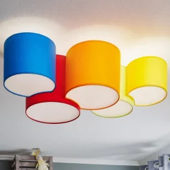 TK Lighting Loftlamper > Loftlampe Mona med 5 lyskilder, flerfarvet