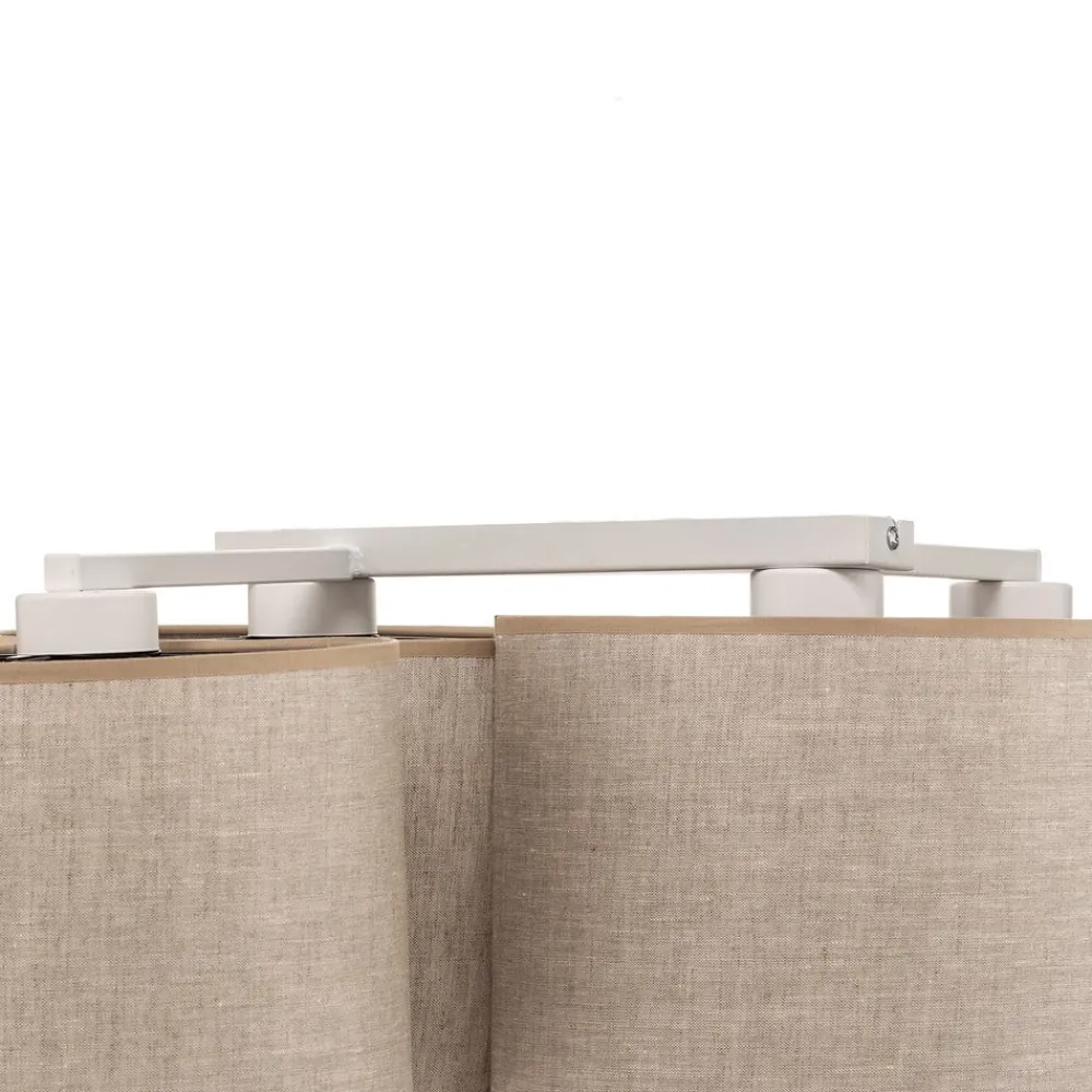TK Lighting Loftlamper > Loftlampe Mona Nature, 4 lyskilder, naturfarvet hør