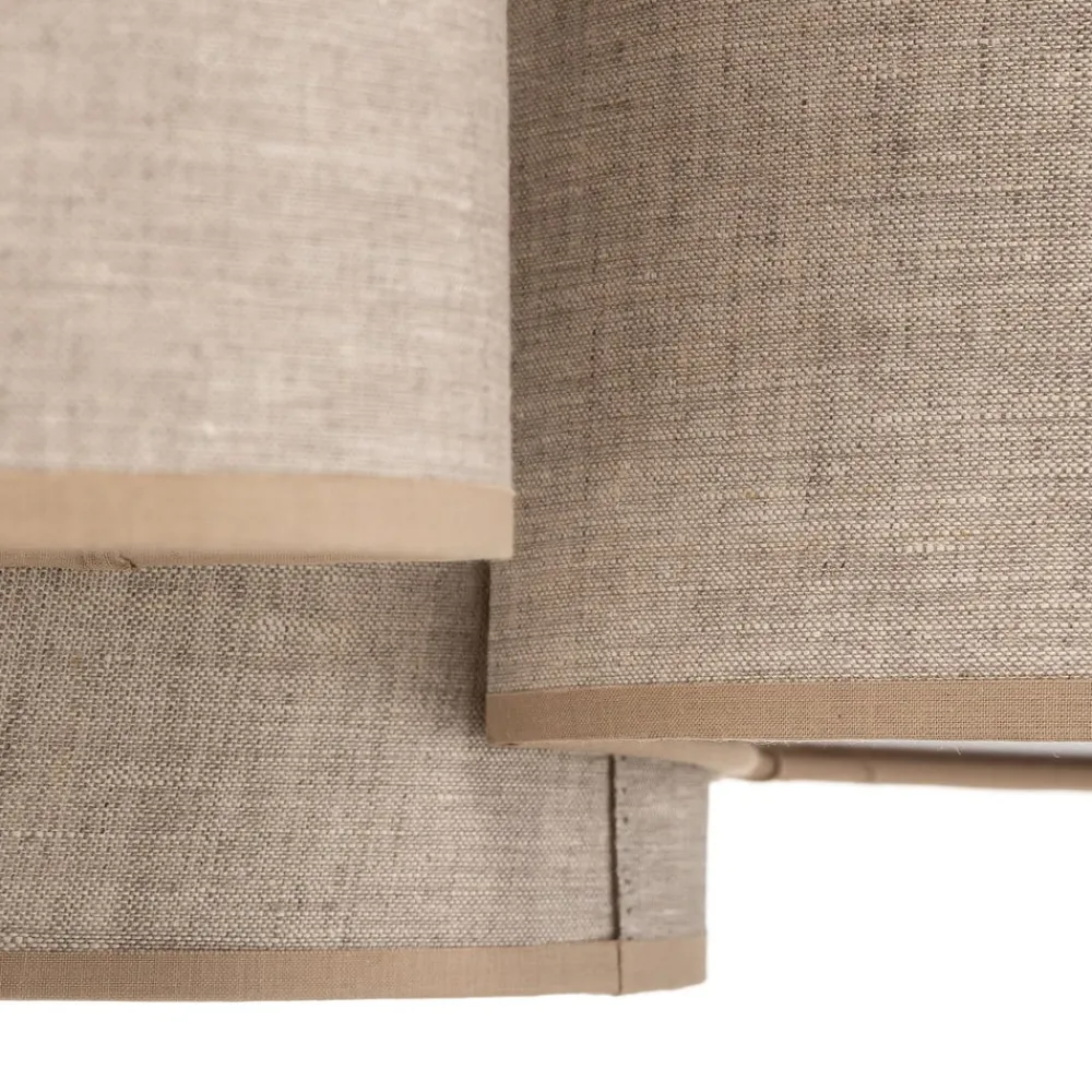 TK Lighting Loftlamper > Loftlampe Mona Nature, 4 lyskilder, naturfarvet hør